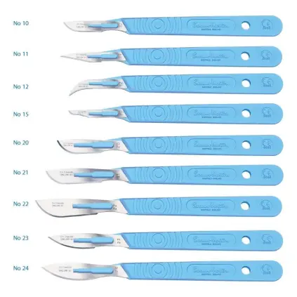 Lot De 2 Bistouris à Usage Unique - Manche Plastique & Lame Acier - Pour Arts, Modélisme Ou Soins - Neuf